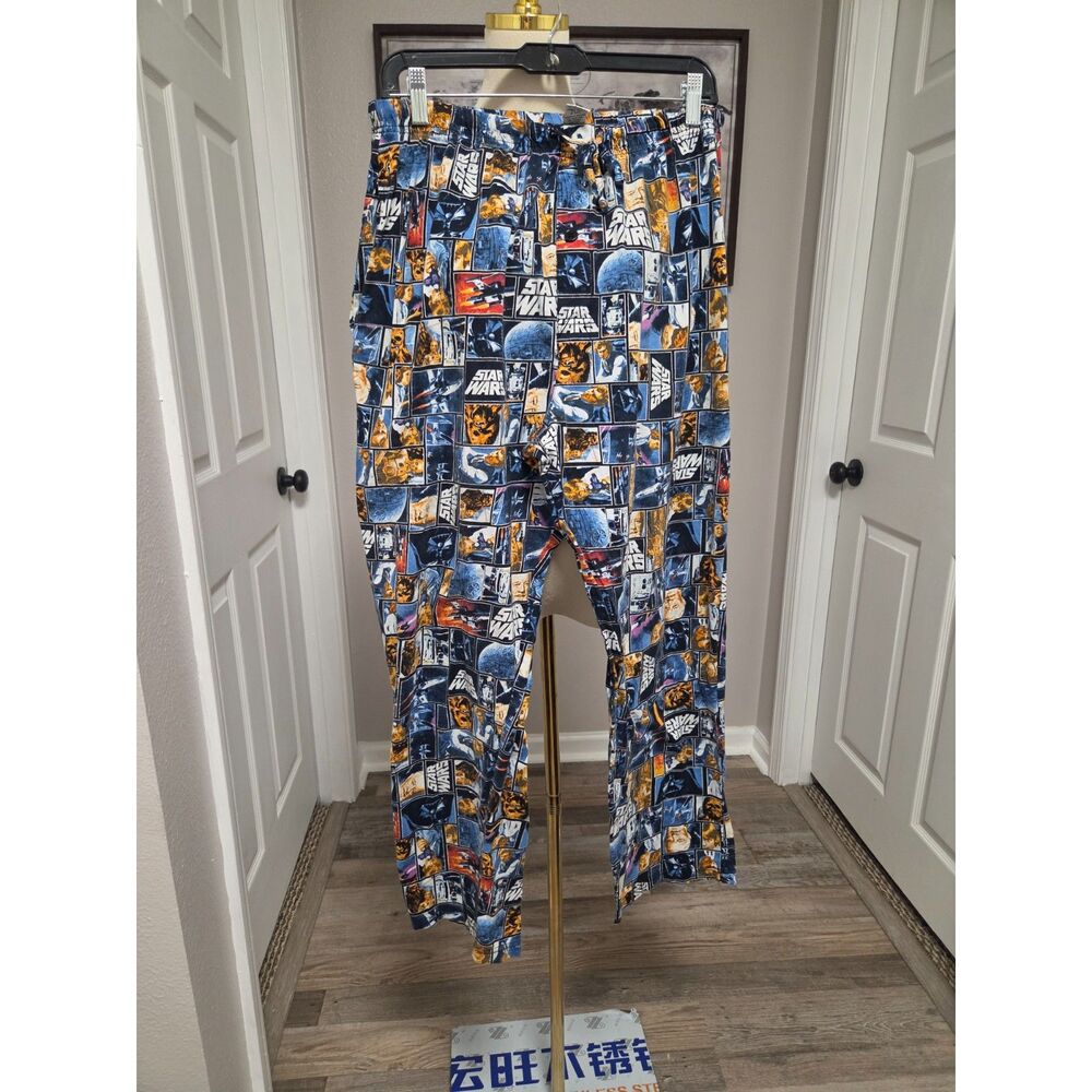 Star Wars Classic Comic Print Pajama Pants 100% Cotton Men's Large